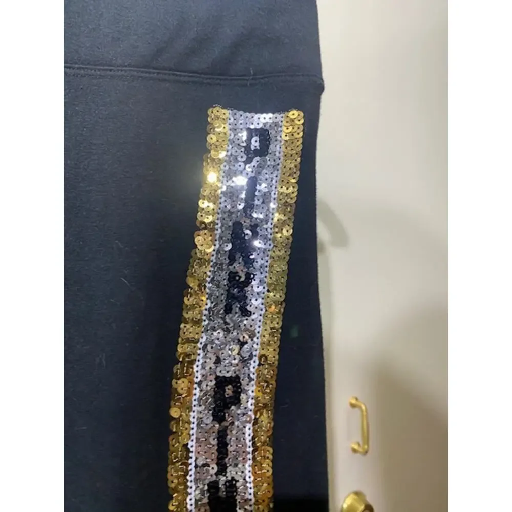 VS Pink Silver and Gold Sequin 2 Piece warm up suit RARE - Picture 5 of 10